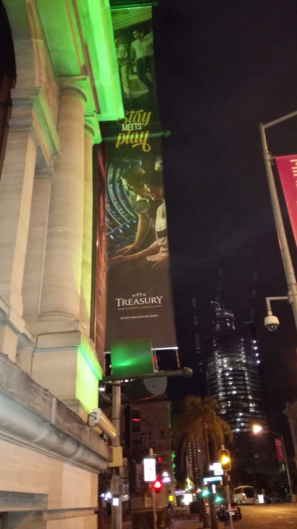 Treasury Casino building banner