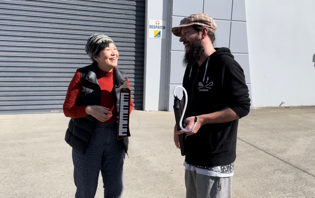 Happiness — playing melodica with Bojan